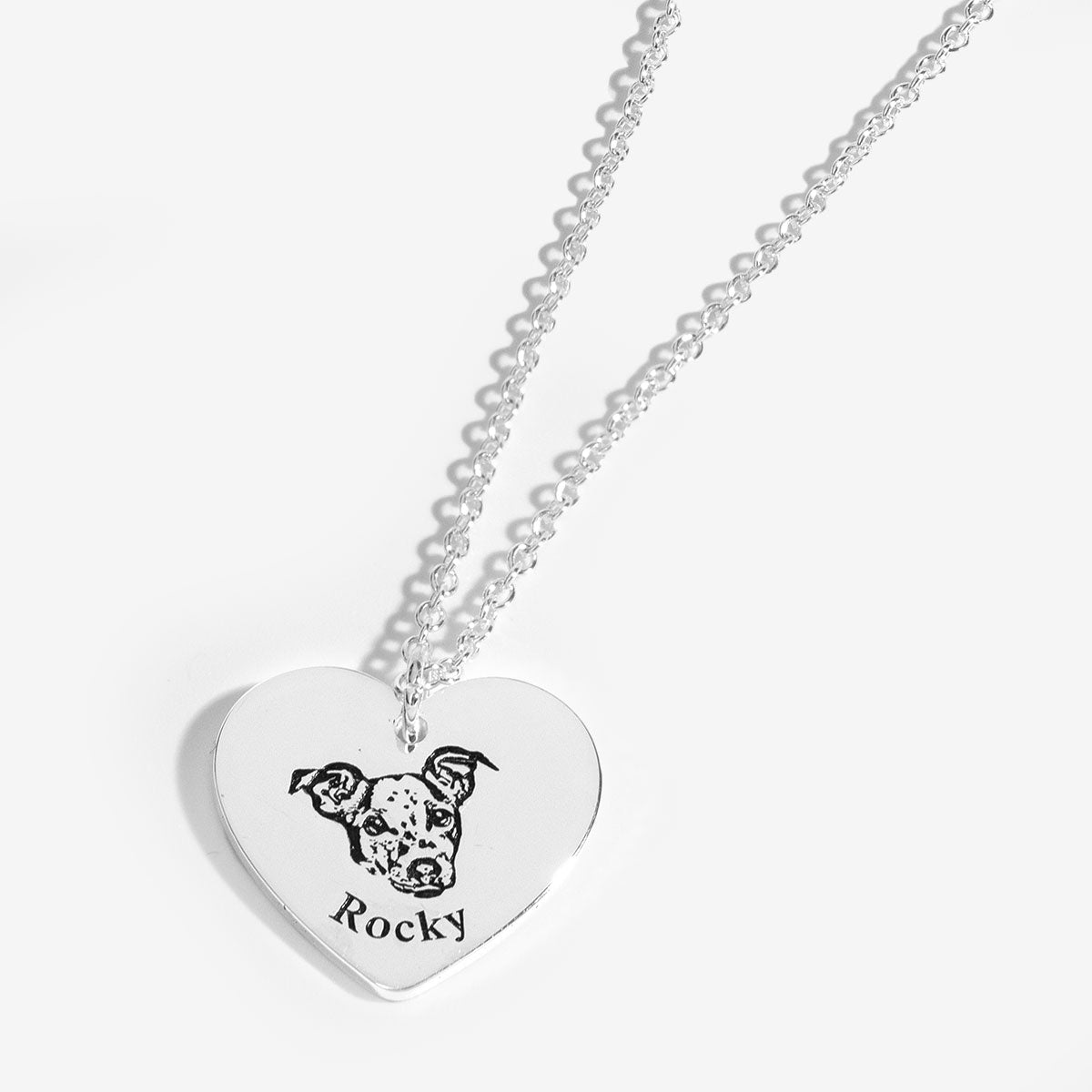 Pet Face Heart Necklace