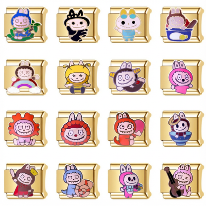 The Monsters Personalized Italian Bracelet, Custom Gold Italy Charms,Gift for Her