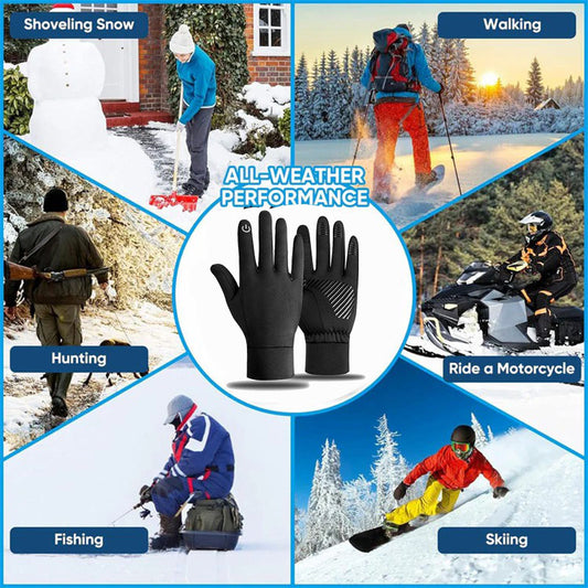 Winter Gloves waterproofing Touch Screen Liners Thermal Warm Perfect for Cycling, Running, Driving, Hiking, Walking, Texting, Freezer Work,