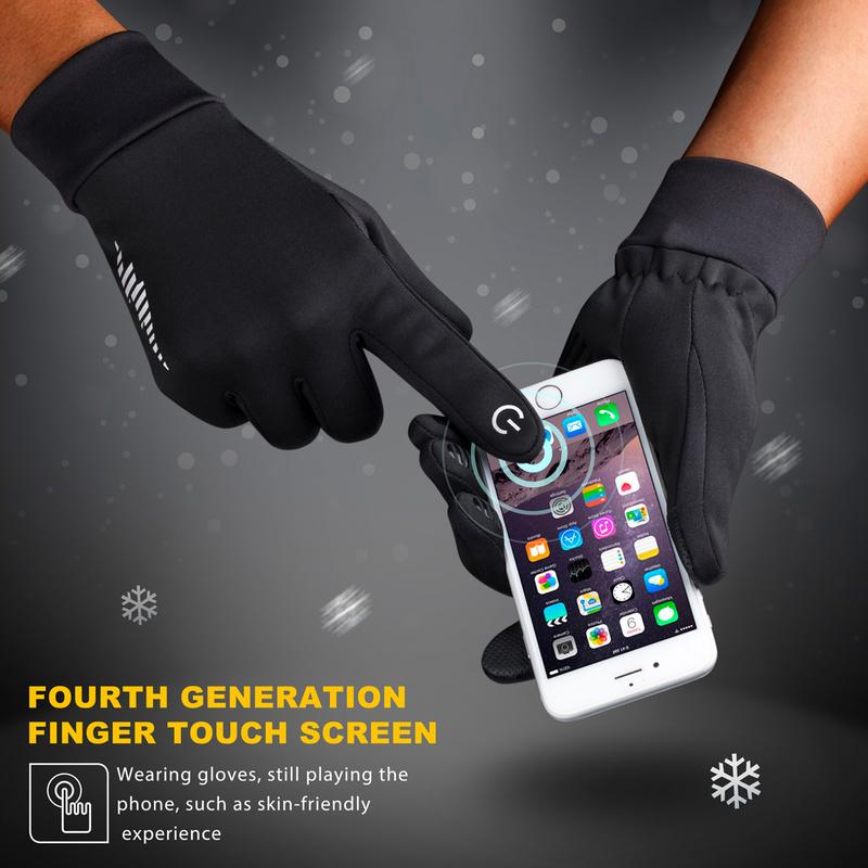 Winter Gloves waterproofing Touch Screen Liners Thermal Warm Perfect for Cycling, Running, Driving, Hiking, Walking, Texting, Freezer Work,