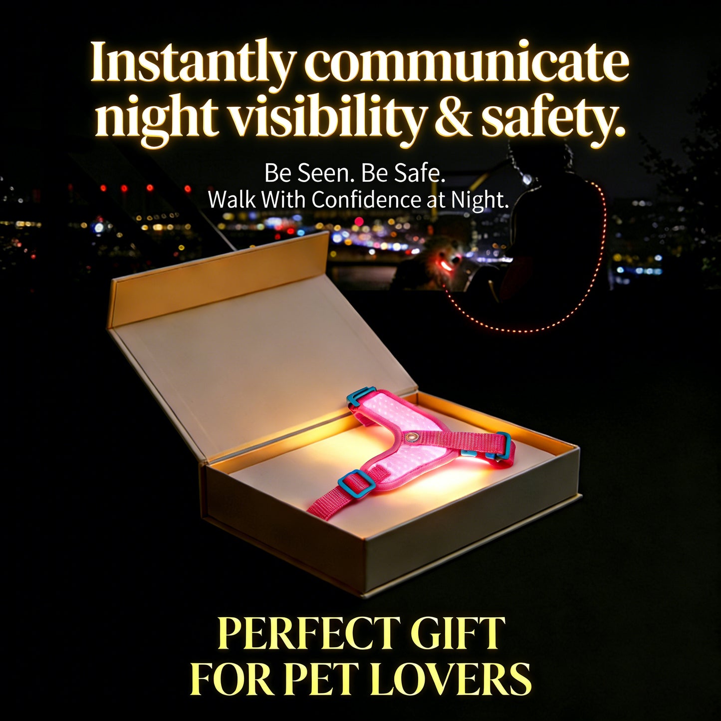 LED Dog Leash No Waves, No Heat, Just Light Night Walks Shouldn’t Be Dangerous.