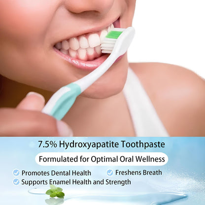 Beamach Fluoride-Free 7.5% Nano Hydroxyapatite Toothpaste for Enamel Repair & Gum Health - Gentle Mint Flavor, 4.23 oz Cleaning