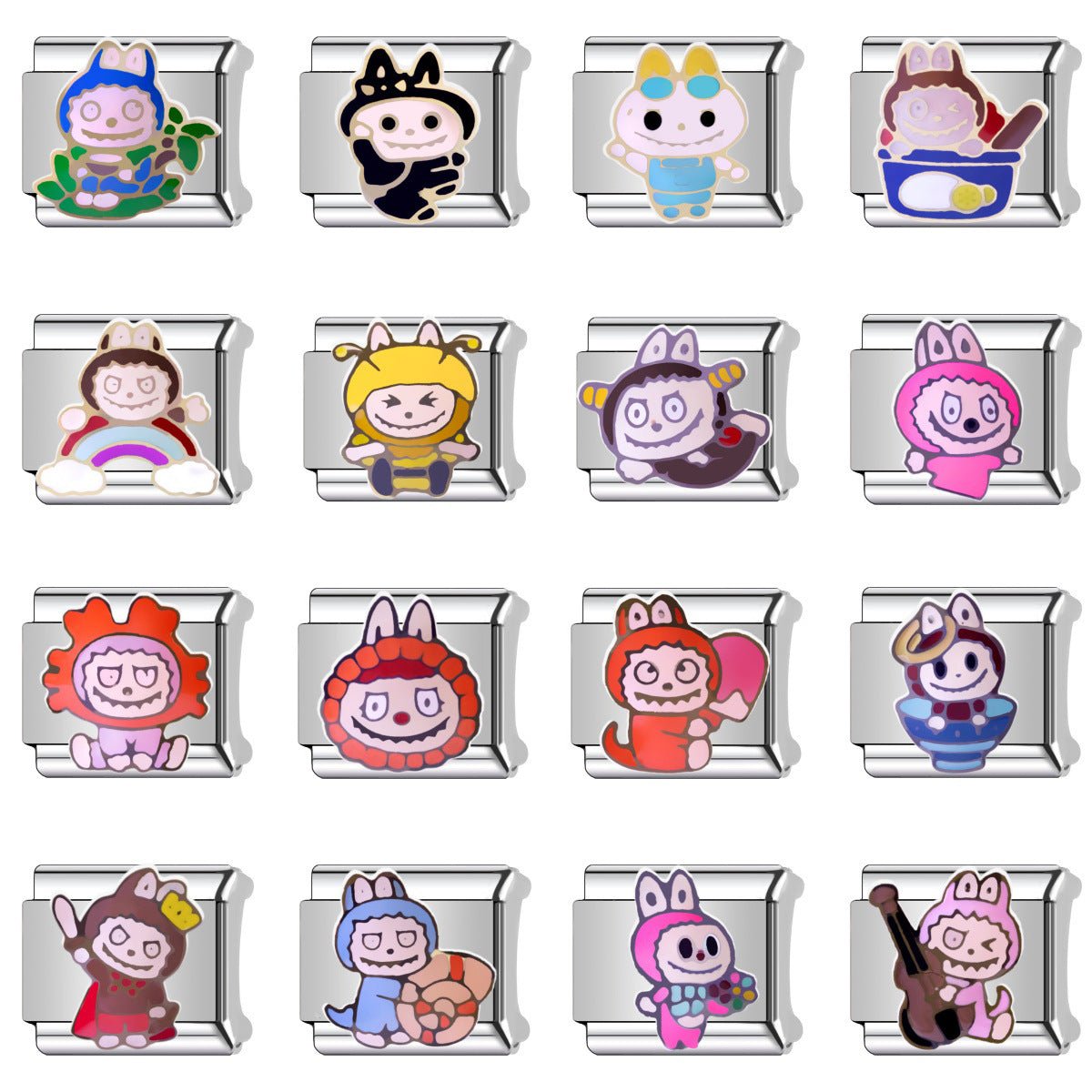 The Monsters Personalized Italian Bracelet, Custom Gold Italy Charms,Gift for Her